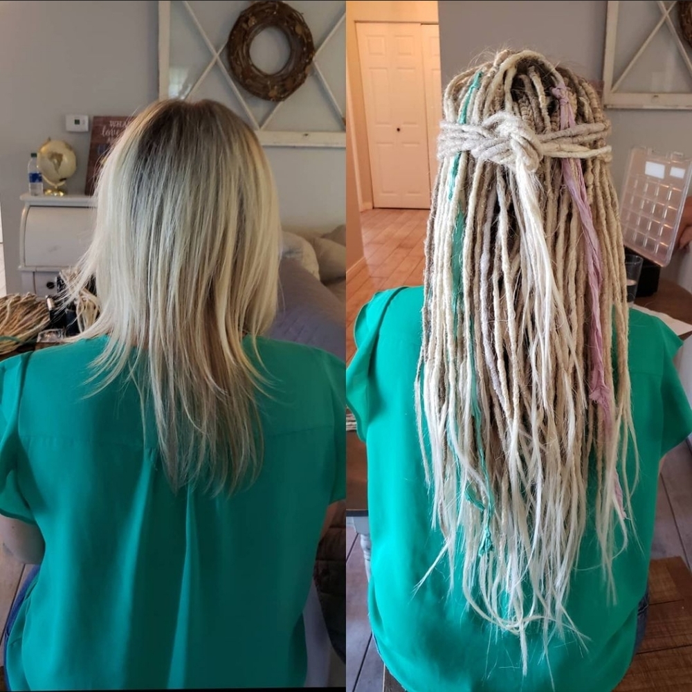 Dreads before and after